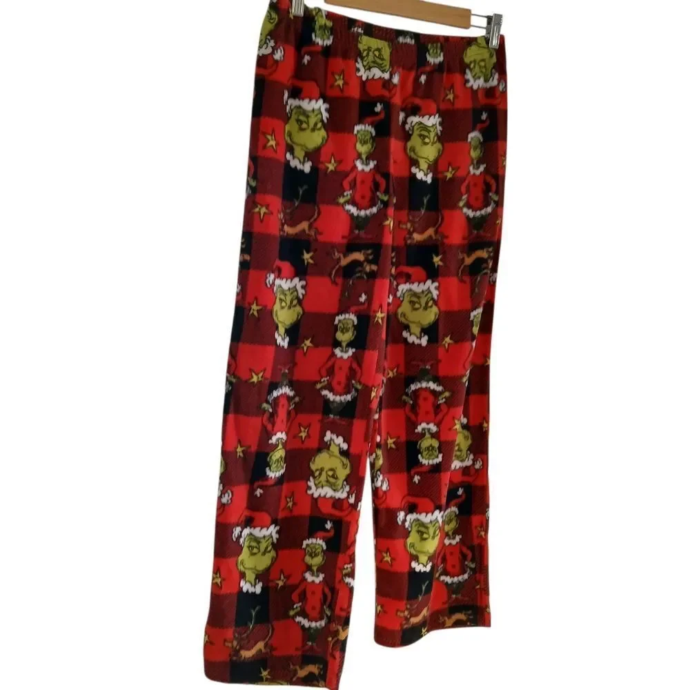 Dr. Seuss Grinch Pajama Set - Long Sleeve Fleece New No Tags Size Small - Picture 10 of 12